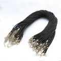 Cordón de seda Black Wax para collar con cierres JS010